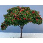 9cm Tree with Red Flowers Wide