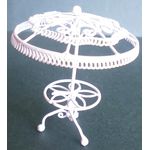 1:24 White Wire Umbrella on Table (60 Diam x 70Hmm)