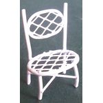 1:24 White Wire Garden Chair (23 x 16 x 40Hmm)