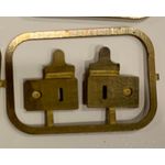 Suitcase Lock Pairs Brass (Rectangle 7 x 4mm, Tab 3mm)