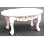 Oval Coffee Table White (83W x 52D x 40Hmm)