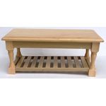 Kitchen Table with Shelf Natural (145W x 67D x 62Hmm)