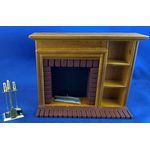 Walnut Fireplace with Accessories (128W x 105H x 53Dmm)