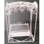Outdoor Swinging Chair White Wire (100 x 65 x 143Hmm)
