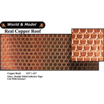 Copper Roof Tile 1 Sheet (13 1/4"  x 4 3/4" )