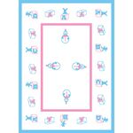 Rug Pink and Blue Alphabet Nursery (175 x 125mm)
