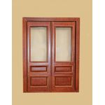 Windsor Double Door with Glass, Walnut  (Fits opening 5 5/8″W x 7 9/16″H)