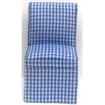 Blue Checked Parson's Chair (47 x 50 x 80Hmm)