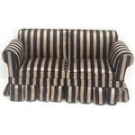 Sofa Black and Gold Striped (150 x 65 x 67mmH)