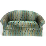 Sofa Green Aqua Striped (155 x 65 x 82H)