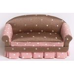 1:24 Sofa Chocolate with White Dot Seat (75 x 35 x 38Hmm)