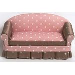 1:24 Sofa Pink with White Dot Seat (75 x 35 x 38Hmm)