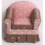 1:24 Armchair Pink with White Dot Seat (40 x 37 x 37Hmm)