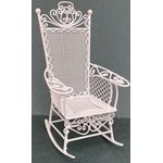 Rocking Chair White Wire (Large 1:12 or 1:6) (78W x 80D x 141Hmm)