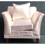 White Satin Chair (85Wx70Hx75Dmm)