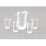 Crystal Pitcher with 4 Tumblers