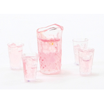 Pink Lemonade Set, Pitcher and 4 Glasses