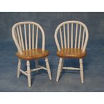 Kitchen Chairs White and Pine Pk2 (94 x 58 x 55mm)