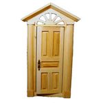 Wooden Front Door with Skylight (155 x 72mm)