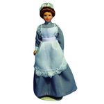 Porcelain Maid in Grey Dress (16cm x 55cm x 45cm)