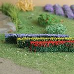 1:87 Scale Flower Hedges 6/Pack (5" x 3/8" x 5/8")