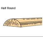 1/8" Half Round Basswood