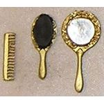 Comb, Brush, And Mirror Set