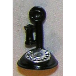 Telephone, Candlestick with Dial, Black (1"H x 5/8"W)