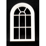 1:24 Victorian Round Top Window, 10 Pane (1-5/8" x 3/8" x 2-5/8")