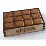 Crates with Dividers including Seeds Set of 3 Laser Cut (52 x 32 x 13mm)