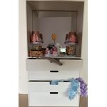 1:6 Double Unit with Drawers and Top Rail (190W x 95D x 370Hmm)