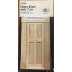 Fancy 4 Panel Door with Trim (Fits opening 3 1/16"W x 6 15/16"H)