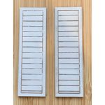 1:24 Laser Cut Shutters Pair White (Painted) (61 x 19 x 1.5mm)