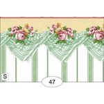 1:24 Wallpaper Rose Linens Green-Stripe (203 X 267mm)