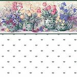 Flower Pots Green Toss Wallpaper (267 X 413mm)