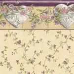 Tin Hearts Purple Vine Wallpaper (267 X 413mm)