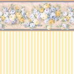 Spring Baskets Yellow Stripe Wallpaper (267 X 413mm)