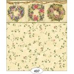 Welcome Wreaths - Green Wallpaper (267 X 413mm)