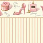 Boudoir Pink Stripe Wallpaper (267 X 413mm)