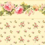 Rose Stripe Beige Toss Wallpaper (267 X 413mm)