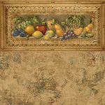 Wallpaper Fruit in Frame Gold Marble (267 X 413mm)