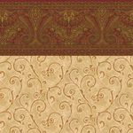 Paisley Red Scroll Wallpaper (267 X 413mm)