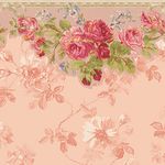 Rose Garden - Pink - Toile Wallpaper (267 X 413mm)