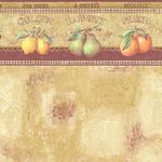 Fruit Labels - Yellow - Marble Wallpaper (267 X 413mm)