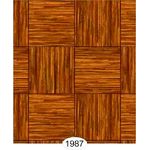 Wallpaper Grasscloth Parquet Tile - Dark Brown (267 X 413mm)