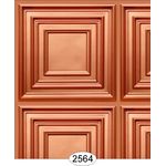 Square Panel Paper Copper Wallpaper (267 X 413mm, Tile: 38mm Square)