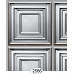 Square Panel Paper Silver Wallpaper (267 X 413mm, Tile: 38mm Square)