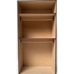 1:6 Double Unit with Rails and top Shelf (190W x 95D x 370Hmm)