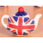 Teapot Union Jack (25mmW x 20mmD x 20mmH)