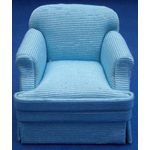1:24 Armchair with Blue Fabric (40W x 40D x 40Hmm)